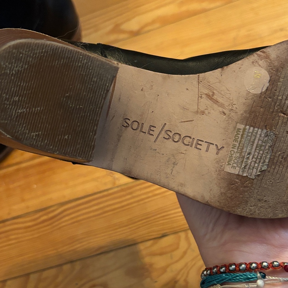 Sole Society Black Leather Ankle Booties - Picture 2 of 4